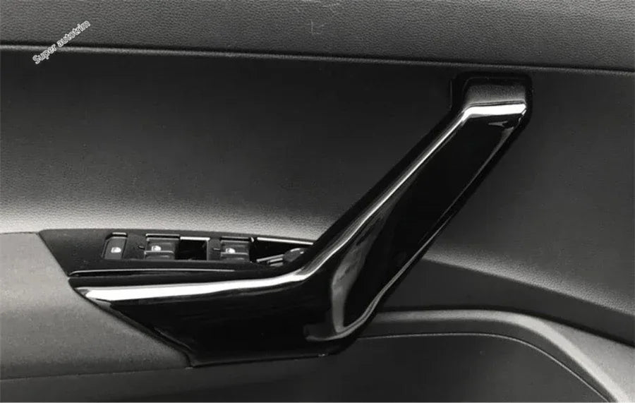 Center Control Gear Shift Panel Inner Door Armrest Handle Cover Trim Black Fit For VW Volkswagen Polo 2019 - 2023 Accessories