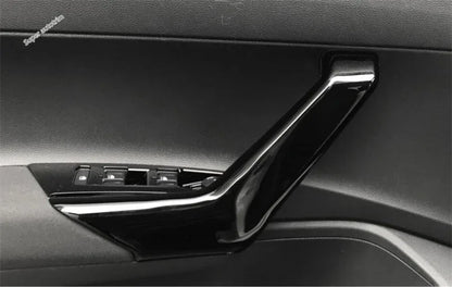 Center Control Gear Shift Panel Inner Door Armrest Handle Cover Trim Black Fit For VW Volkswagen Polo 2019 - 2023 Accessories