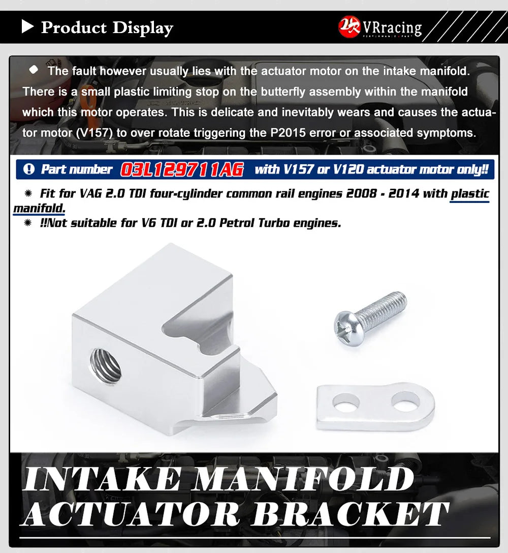 Car Automobile Intake Manifold P2015 Repair Bracket Holder Stand 03L129711AG For VW Audi Skoda Seat 2.0 TDI CR Accessories New