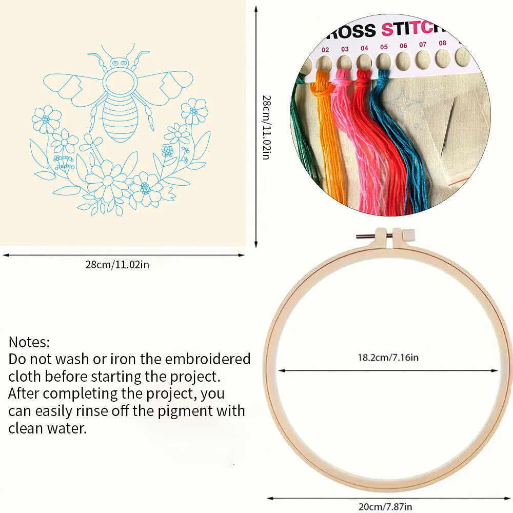 Factory DIY Cosmic Honey Practice Embroidery Set for Beginners Semi Finished Handmade Cross Stitch Decoration Crafts