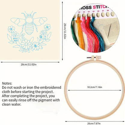 Factory DIY Cosmic Honey Practice Embroidery Set for Beginners Semi Finished Handmade Cross Stitch Decoration Crafts