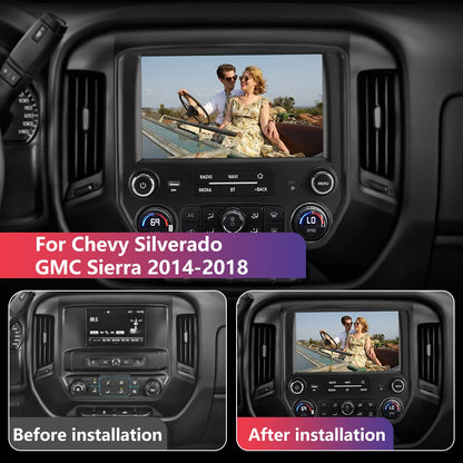 Junsun US Stock Car Multimedia Play for Chevrolet Chevy Silverado GMC Sierra 2014-2018 Wireless CarPlay Android GPS Navigation