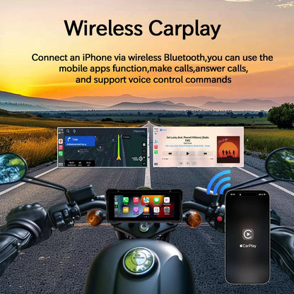 LELV Motorcycle Display Screen Carplay Moto Navigation Portable Digital Dashboard Motobike Android Auto Waterproof BT Monitor