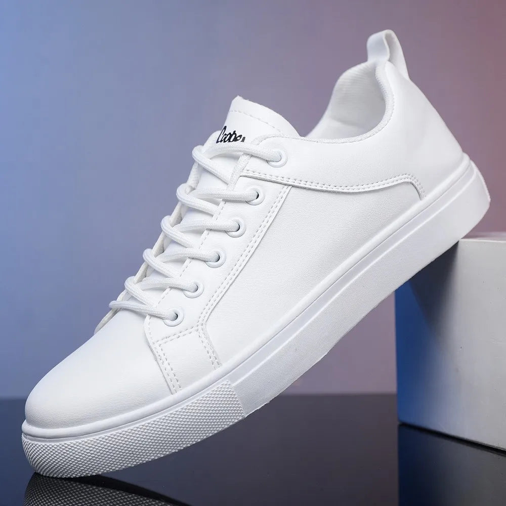 Big Size New Versatile Men's Shoes Korean Version Trendy Men's Low Top Board Shoes Casual White Shoes