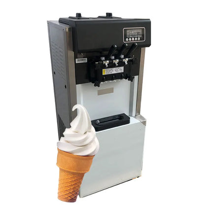 High Capacity Soft Ice Cream Machine Floor Standing Ice Cream Maker 3 Flavors for Supermarket Fast Production Hot Sale