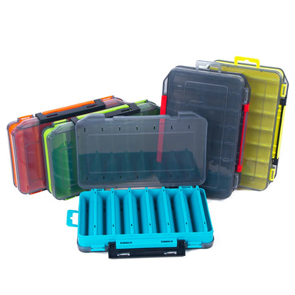 19.5*13.5*3.5cm Professional Lure Bait Double-sided Storage Fishing Gear Box Fishing Supplies Accessories Fishing Tool Box
