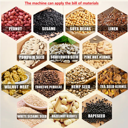 MJ 508 Automatic Castor Seeds Coconut Soy Bean Peanut Cold Press Oil Machine Extractor Household Oil Making Press Machine