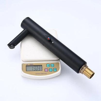 Black Brass Contemporary Single Handle Touchless Automatic Sensor Basin Faucet