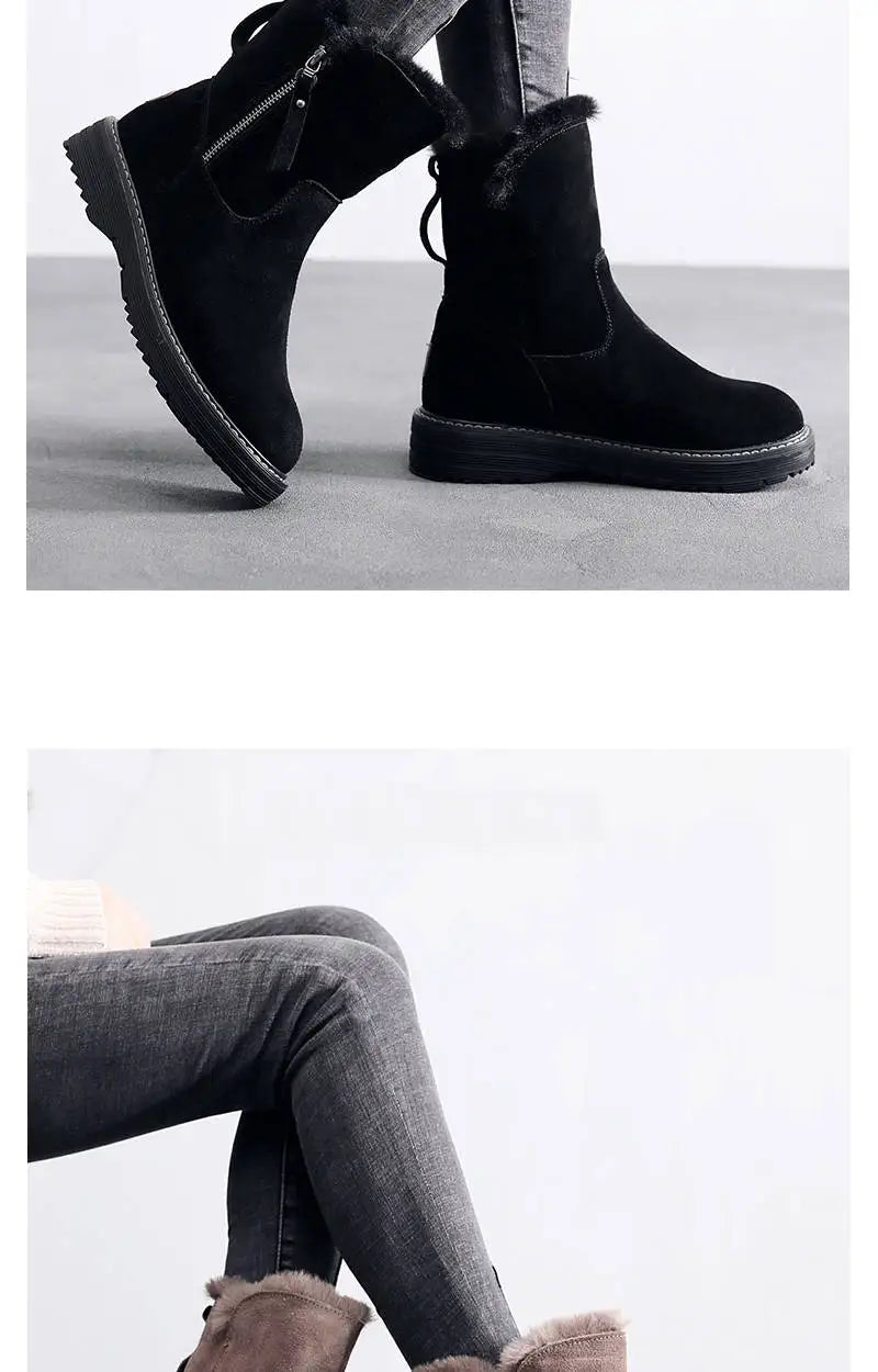 new women's shoes winter tide brand snow boots women  velvet thick warm short boots waterproof non-slip big cotton shoes