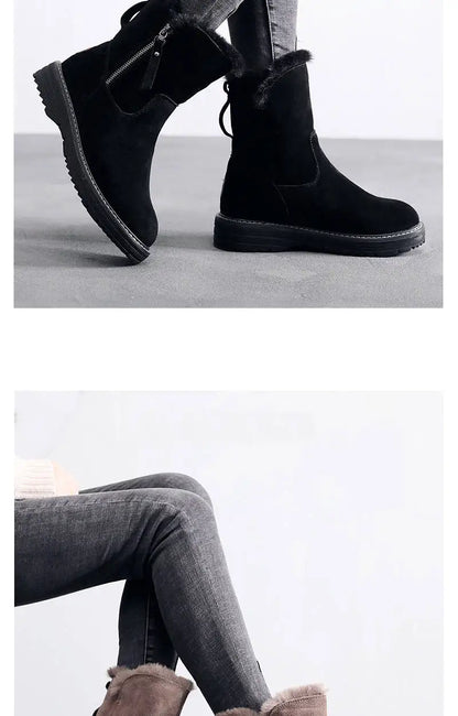 new women's shoes winter tide brand snow boots women  velvet thick warm short boots waterproof non-slip big cotton shoes