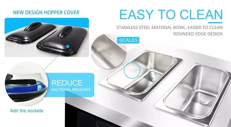 2-in-1 Automatic Commercial Ice Cream Machine Soft Ice Cream and Coffee From Fruit and Milk for Coffee Shops