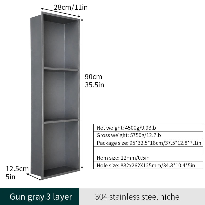 High Quality Reusable Stainless Steel Shower Room Shelf Modern Corner Mounted No Nailing Required-Wall-Mounted Bathroom Shelf