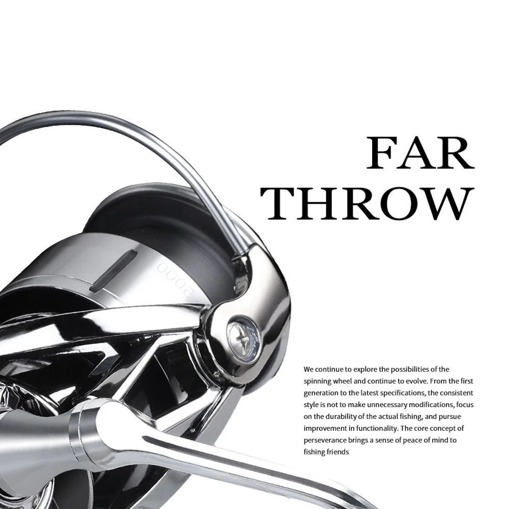 High Performance EA Spinning Reel All Metal Line Cup Fishing Wheel Sea Freshwater Fishing Gap-Free Casting Lake River Stream
