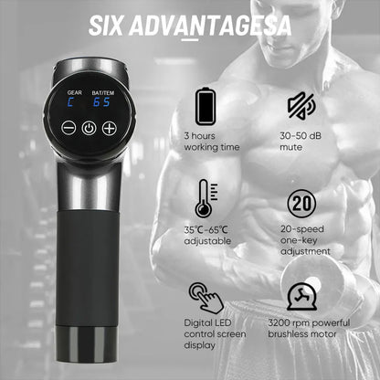 Professional Cold and Heated Massage Gun Hand Held Percussion Vibration Massager Gun