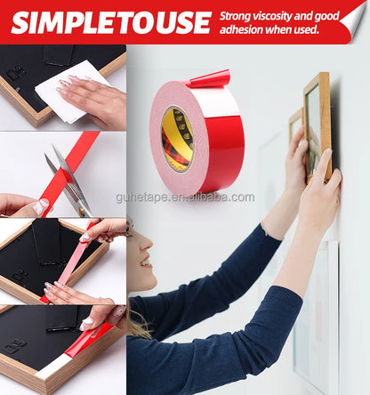 Double Sided Heavy Duty PE Tape for Indoor/Outdoor LED Strip Lights Bag Sealing Home Office Décor Industrial Grade Quality