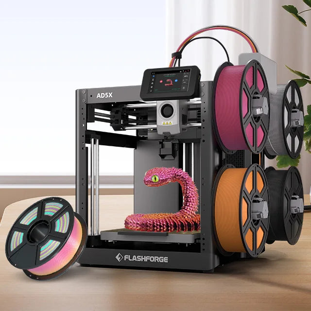 Flashforge 600mm/s Fast Speed USB Auto-Leveling FDM 3D Printer for Construction Industry for Shops & Labs-1-Year Warranty