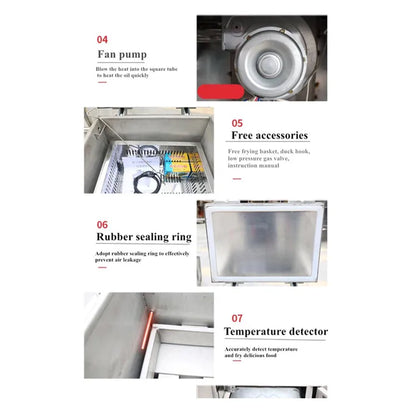 Commercial 30kgs Gas Pressure Fryer Chicken Deep Fryer, Broaster Fryer Stainless Steel Fast Food Equipment Save 50% Cooking Time