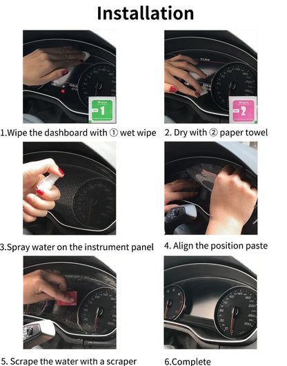 Auto TPU Protective Films For Volkswagen VW Multivan 2016-2019 Dashboard Membrane Scratch Cluster Screen Panel Car Accessories