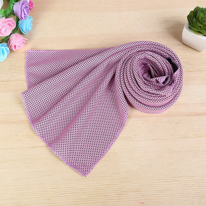 Wholesale Microfiber Cooling Towel Custom Logo Solid Color Knitted Technique Instant Cooling Effect