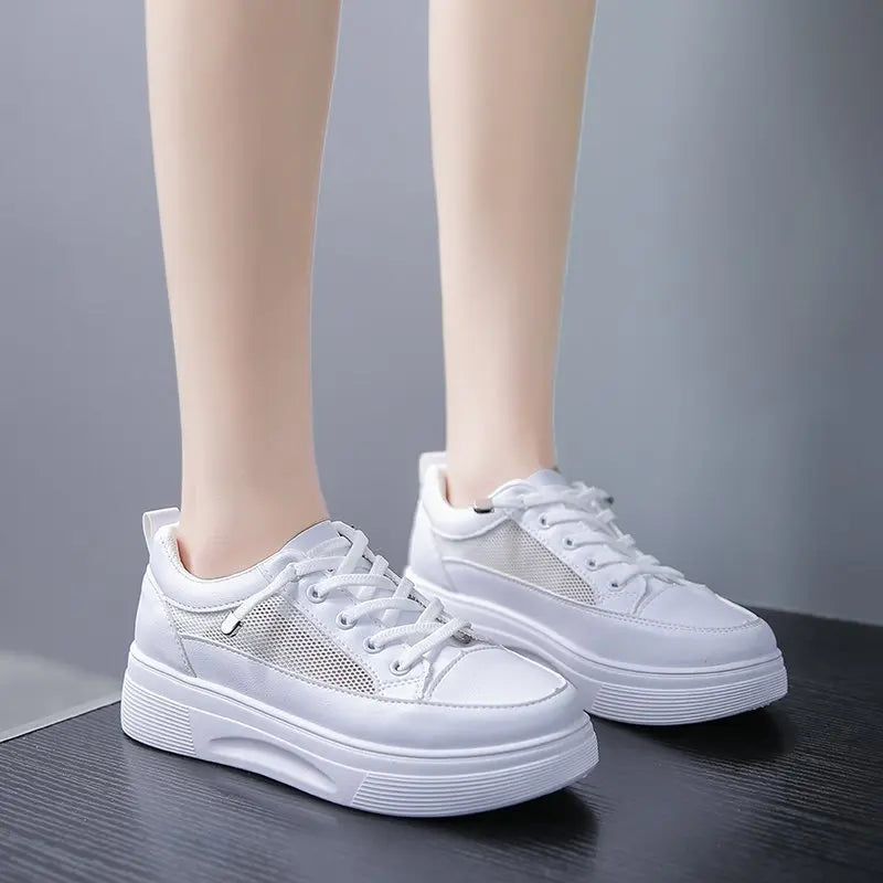 New WomanRunning Sports Shoes  Spring  Student White Board Sneakers All-match  Casual Shoes Fashion Breathable Shoes