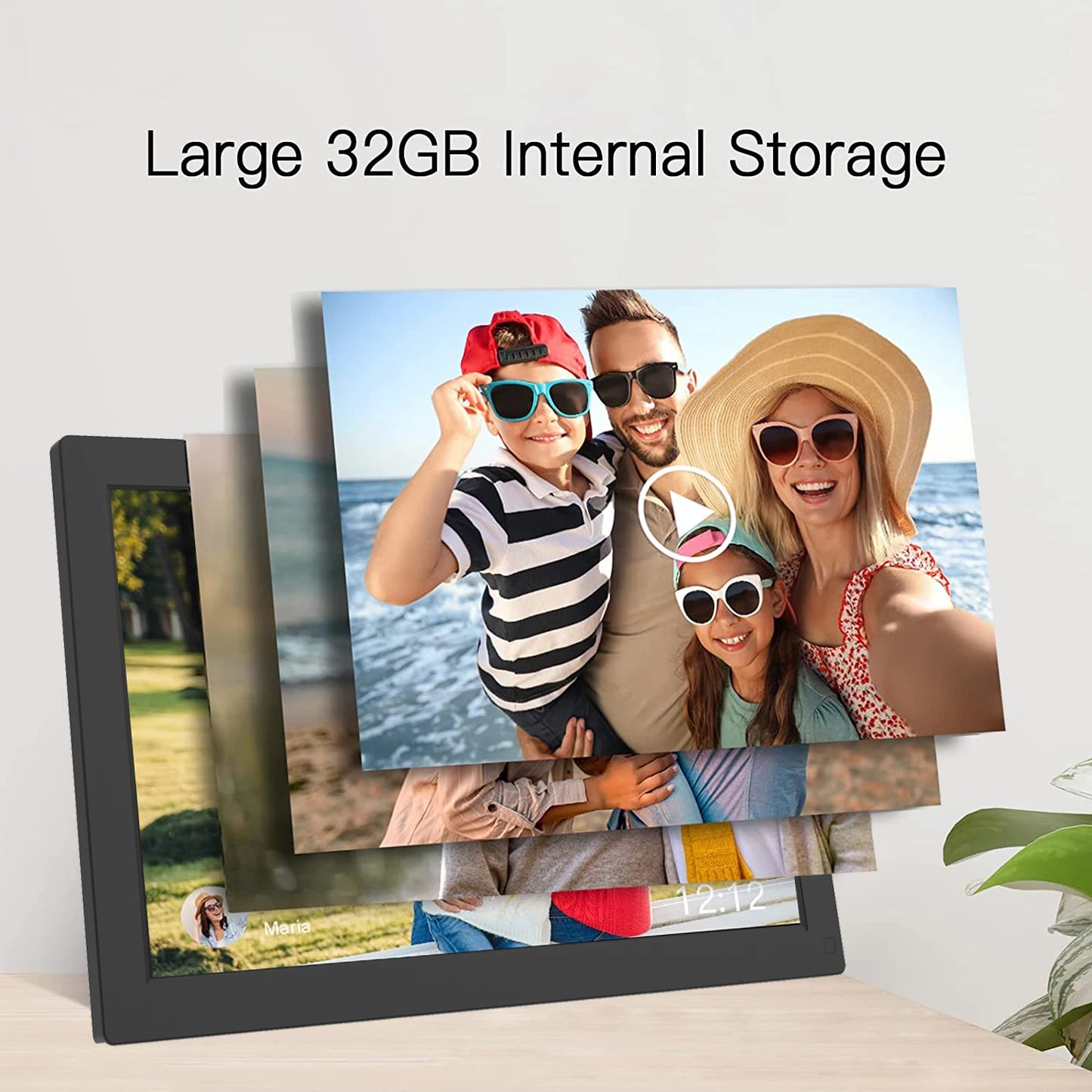 IPS Screen 1920*1080 15.6-Inch Digital Picture Frame USB Digital Photo Frame with USB Flash Drive SD Card Slot Remote Control