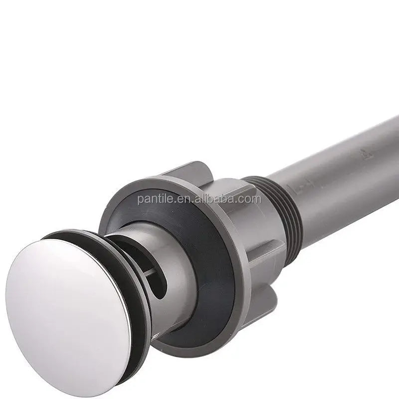 Luxury Plastic Pop up Basin Drain with Chrome Plate Finish Threaded Connection for Modern Bathroom Decor Hotel Use Easy to Clean