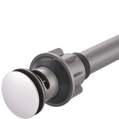 Luxury Plastic Pop up Basin Drain with Chrome Plate Finish Threaded Connection for Modern Bathroom Decor Hotel Use Easy to Clean