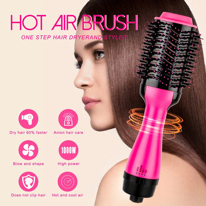 One Step Hair Dryer and Styler Hot Air Comb Hair Dryer With Comb