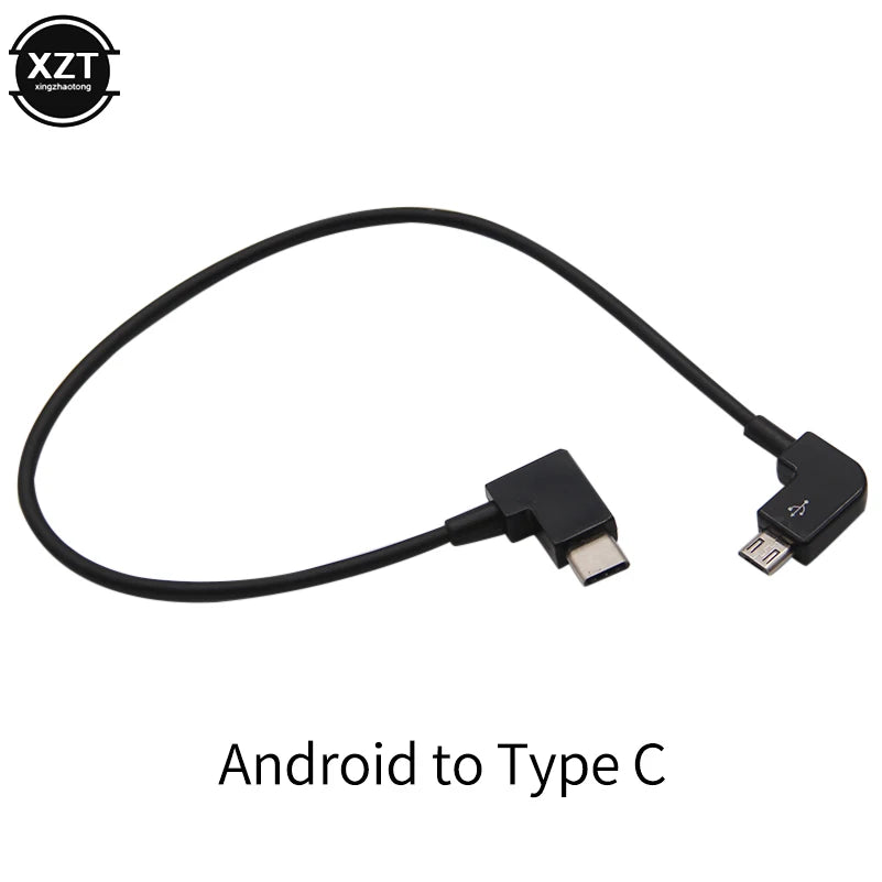 Data Cable For DJI Spark MAVIC 2 Pro Air Control Drone Android Micro USB To Type C USB C Adapter Cable For smart mobile phone