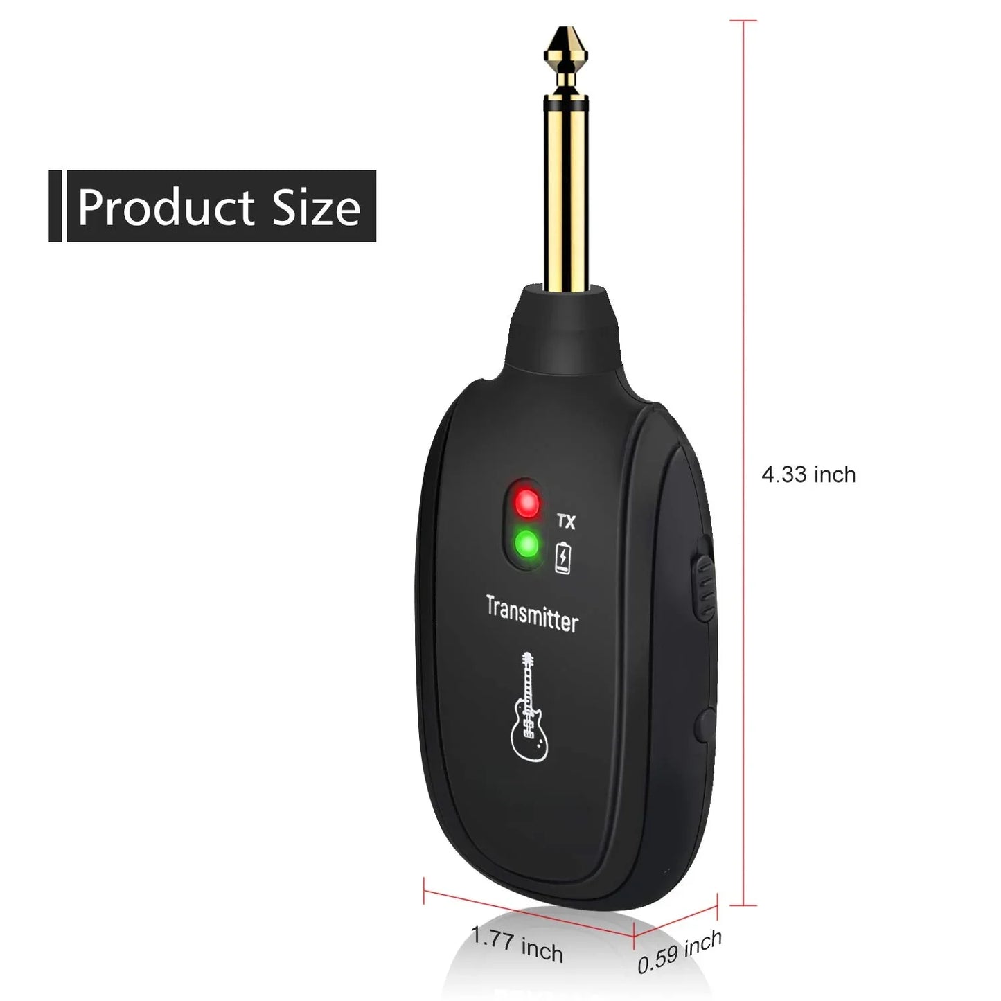 2.4G 50M Transmission Range Wireless Guitar System Built-in Rechargeable Battery 2.4G Wireless Transmitter Receiver Electronics