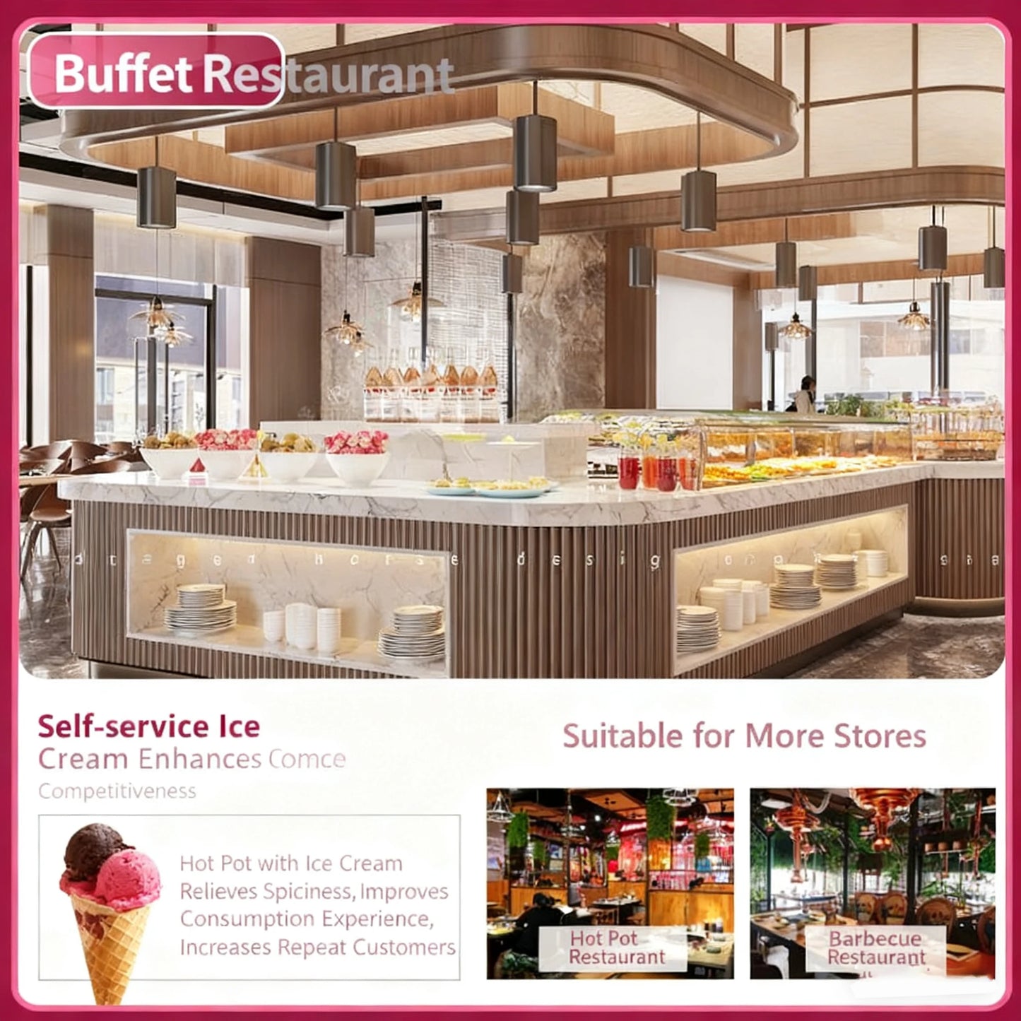3 Flavors Ice Cream Maker 28-36L/H Fully Automatic Soft Ice Cream Machine with Two Compressor Precooling and Hopper Mixer