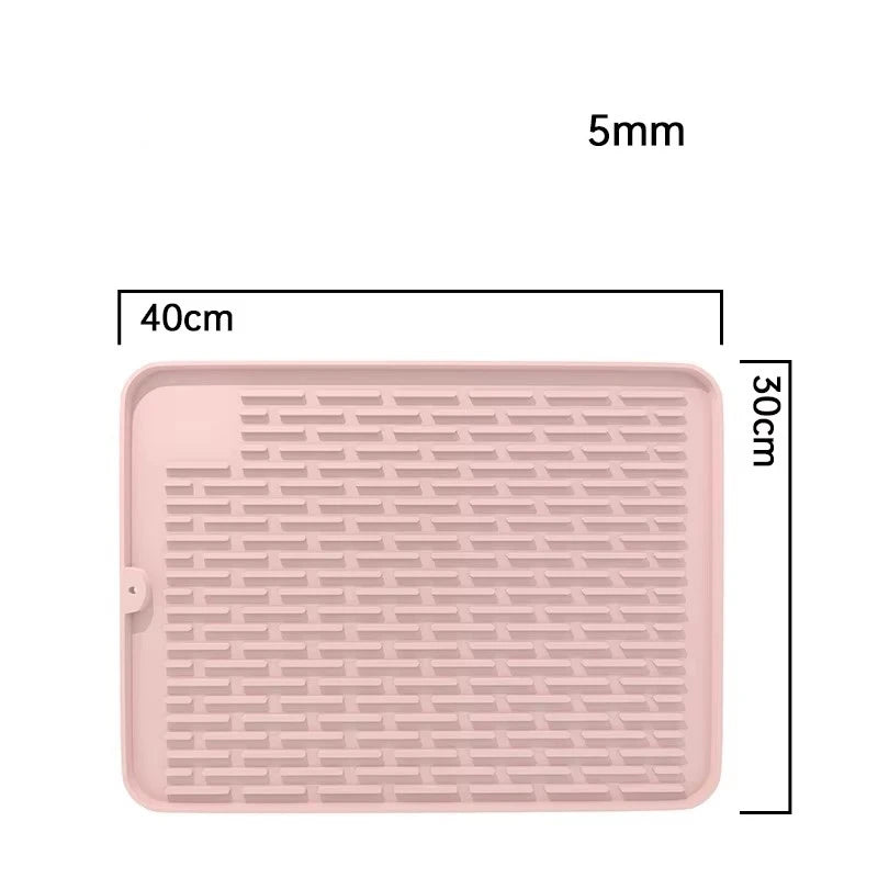 Silicone Dish Quick Bar Drying Dining Table Bath Mat Custom Logo Foldable Kitchen Large Microfiber