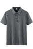 ANSZKTN 2025 Men New High-quality Ice Silk Seamless T-shirt Polo Shirt Solid Color Lapel Top
