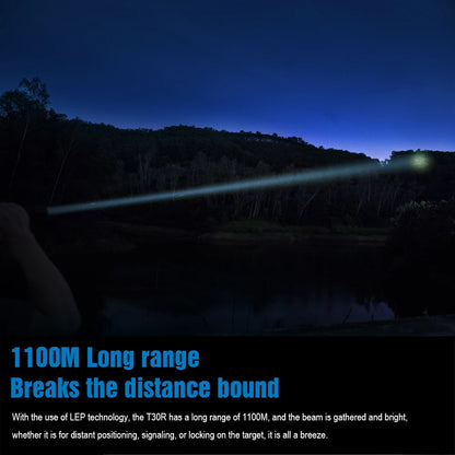 Self Defense Tools TrustFire T30R 460LM LEP Flash Light Torch 1100M White Laser Tactical Torchlight USB Type C LED Flashlight
