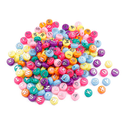 Factory Wholesale Transparent Letter Beads Spacer Loose Acrylic English Alphabet Bead for Diy Bracelet Waist Bag Jewelry Making