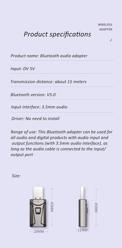 Wireless Tv Earbud Tws Bluetooth Headset with USB Adaptor 9D Stereo Earphone CVC Noise Cancelling 2000mA Charging Box Mic for TV