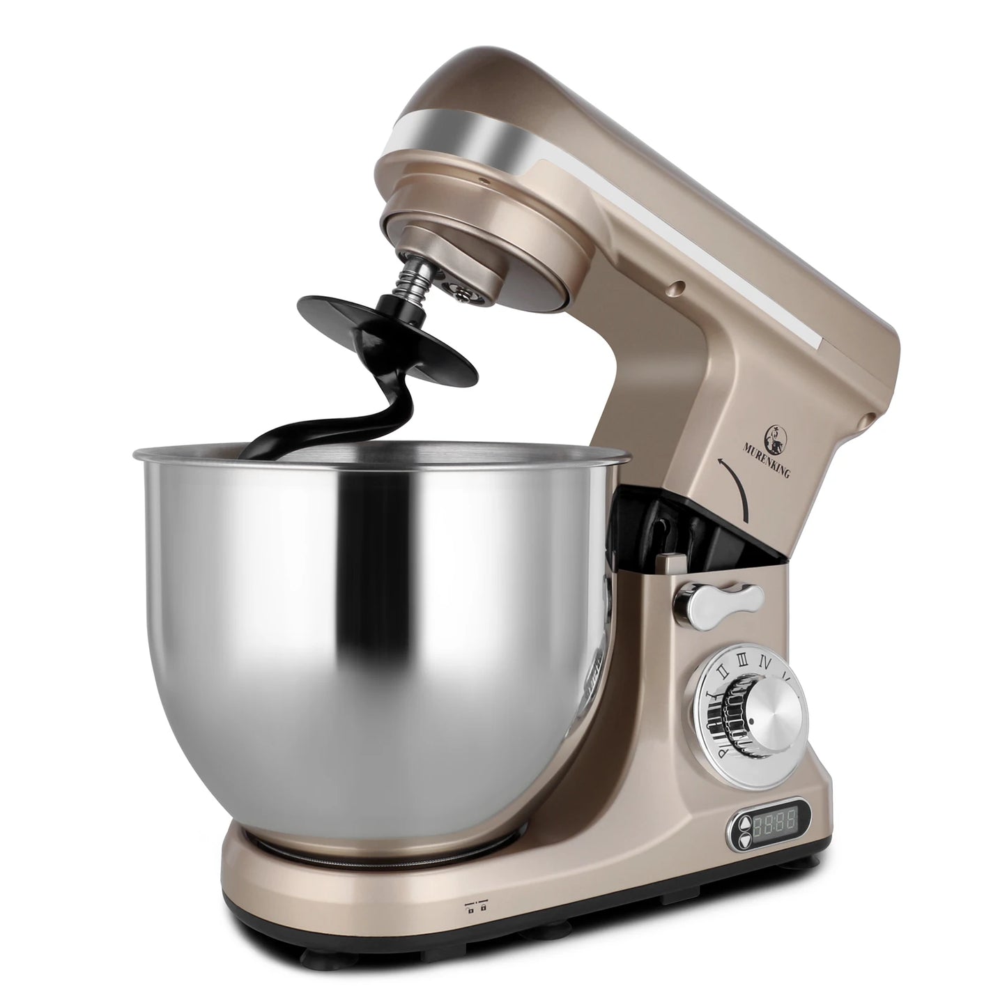 Stand Mixer 500W 6QT Electric 6-Speed Tilt-head Food Mixer Stainless Steel Mixing Bowl Dough Hook Wire Whip Flat Beater Splash