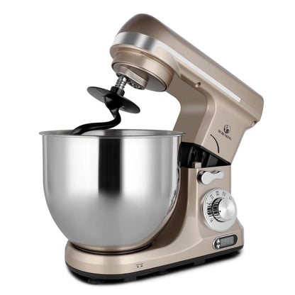 Stand Mixer 500W 6QT Electric 6-Speed Tilt-head Food Mixer Stainless Steel Mixing Bowl Dough Hook Wire Whip Flat Beater Splash