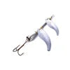 9CM-10.5G-4# Spinner Fishing Bait Lure Mental Two Sequins Blades With a Bell Saltwater Fishing