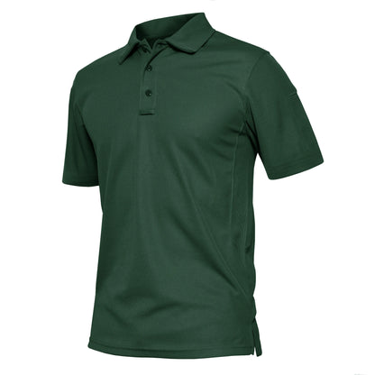 KEFITEVD Summer Golf T-shirts Men's Short Sleeve Quick Drying Polo Shirt Lightweight Outdoor Hiking Camping T-shirts Tee Tops