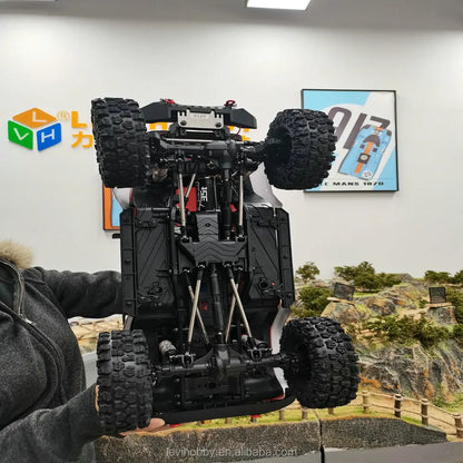 For Adult Hobby RC Off-Road Crawler 1:10 2.4G 4WD LED Lights Dragging RC Truck Brushed Toys Climbing Car