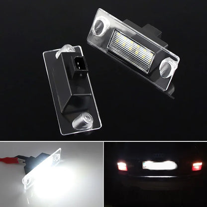 2x For Audi A3 8L S3 Sportback A4 S4 B5 Avant A5 S5 Car Rear LED License Number Plate Light 12V White 6000k SMD Auto Tail Lamp
