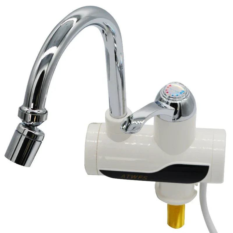 ATWFS 3000W Tankless Instant Water Heater Electric Hot Water Faucet Heating Kitchen Tap with Temperature Display
