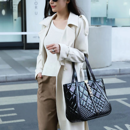 Top Product 2025 Ladysky Super Fiber Autumn Zipper Closure Fashion Ladies Shoulder Tote Bag Quality Factory Supplier 35