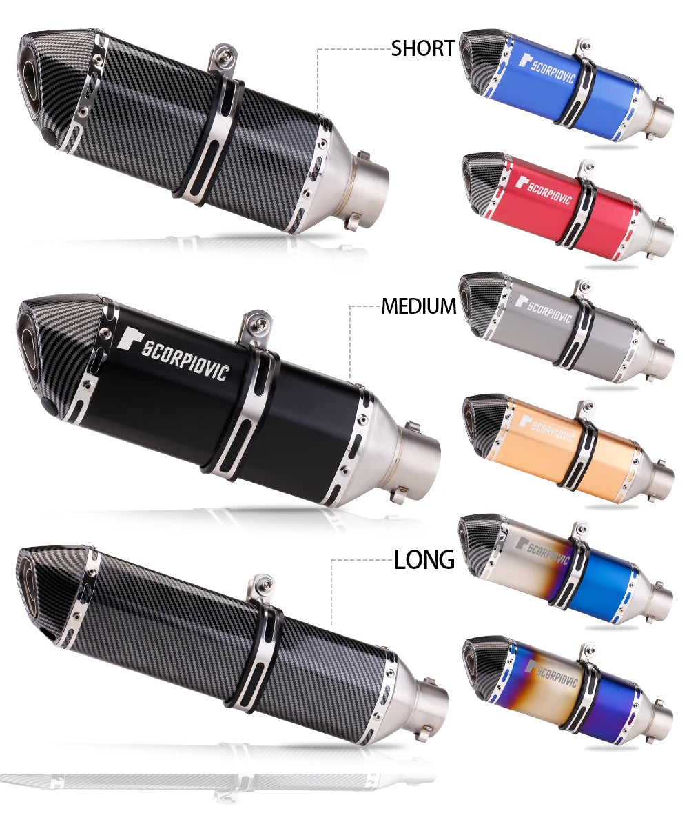 LC150/NVX/SINPER Motorcycle Exhaust Muffler 470mm Full System Slip on PCX125 PCX150 Scooter Moto Escape Full Exhaust System