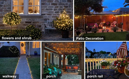 50-200 LED Outdoor Solar String Fairy Light Festoon Waterproof Street Garland Solar Power Lamp Christmas Party for Garden Decor