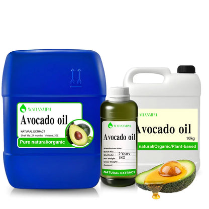 Wholesale Bulk Carrier Oils Organic Cold Pressed Pure Avocado for Hair Face Skin
