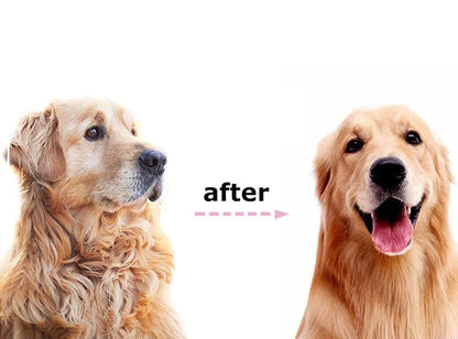 Pet Double-sided Brush Grooming Dematting Deshedding Stainless Steel Blade for Matted Long Cat Dog Hair Removal Comb
