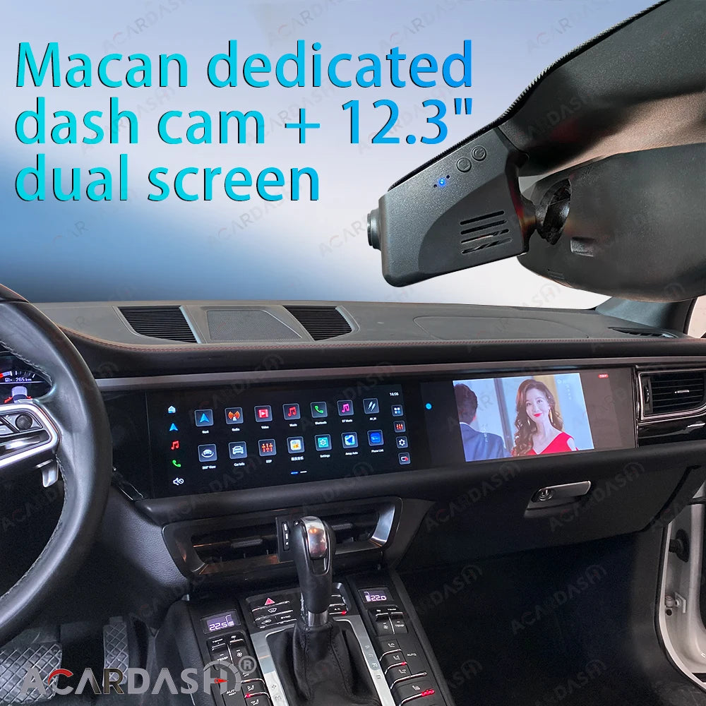 ACARDASH Dual 12.3" Touch Screen Auto Android Car Dvd Player Interactive Screen for Macan 2014-2017 PCM3.1 PCM4.0 With Carplay