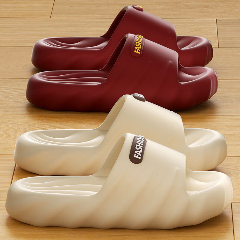 Women's Summer New Style Slippers for Couples, Thick-Soled Indoor Bathroom Anti-Slip and Odor-Resistant Slippers for Men to Wear Outside
